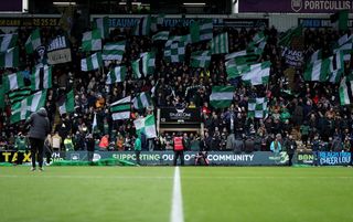 Plymouth supporters prepare for a home game against Birmingham City